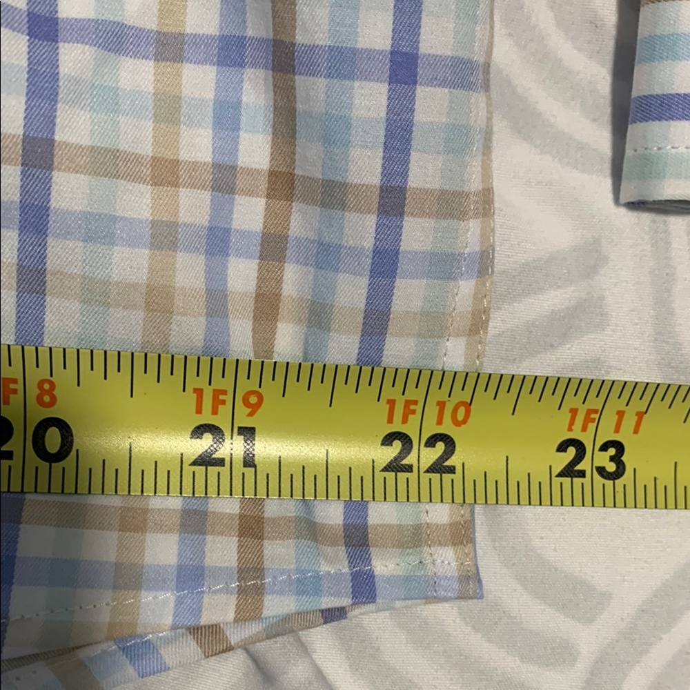 NWT! Peter Millar Crown Crafted Blue Checkered Button-down (L) - Picture 6 of 9